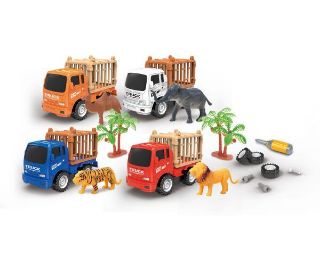 Obrázek z Auto safari šroubovací 16cm se zvířátkem, 4dr (6l) 